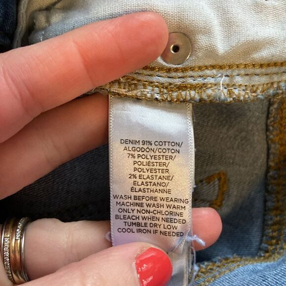 LOFT Medium Wash Modern Skinny Mid-Rise Raw Edge Hem Jeans Size 26/2 P - Picture 11 of 11